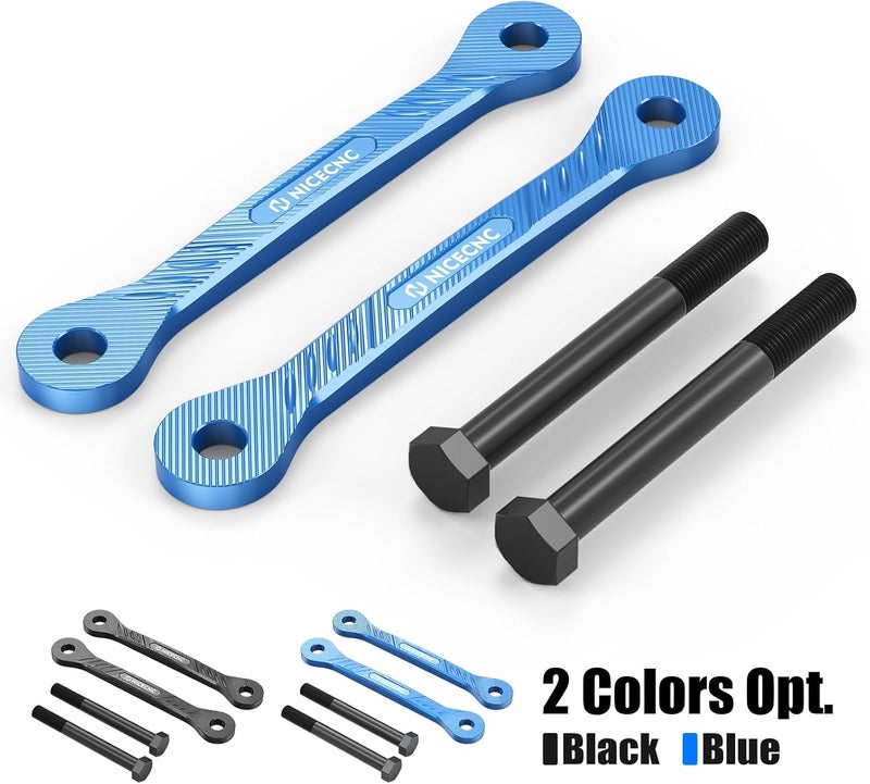 NICECNC Motorcycle 1.5IN/38MM Suspension Lowering Link Lowering Linkage Compatible with Yamaha Tenere 700 /XTZ700 2019-2024, Tenere 700 Rally Edition 2020-2024, Lowering Drop Links, Blue - Image 2